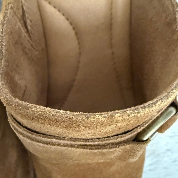 Born Suede Leather Clogs Wedge Heel Buckle Accent Mules‎ Slides Size 10M - Picture 10 of 10